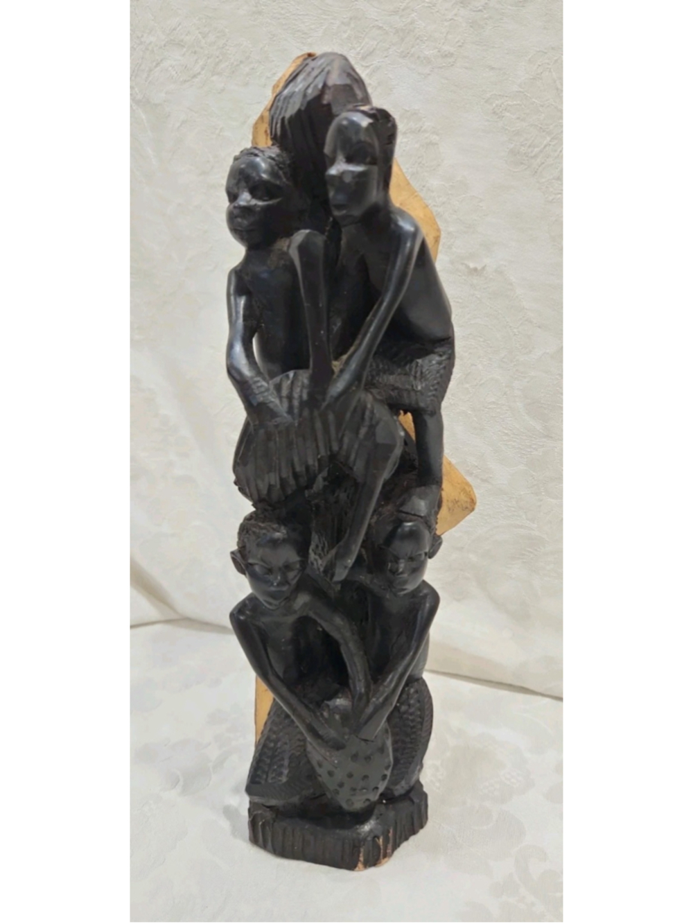 African Ironwood Hand Carved Tree of Life Sculpture